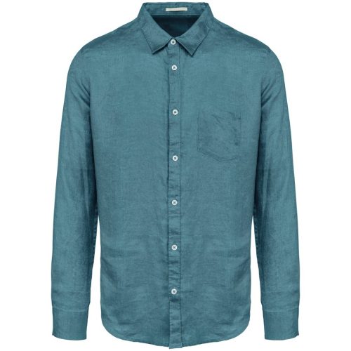 Leinen-Hemd für Herren NS504 – Spasso in Adriatic Blue