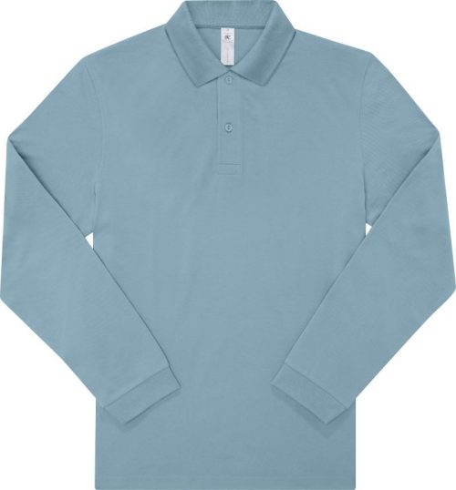 Schweres Piqué Polo langarm My Polo 210 LSL – B&C in Amalfi Blue