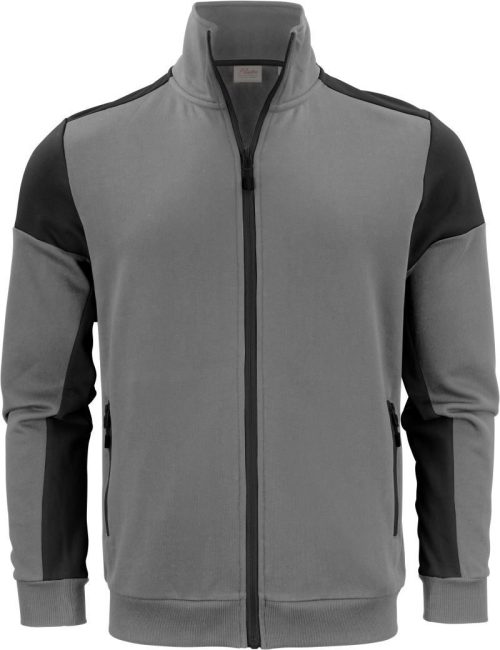 Herren Sweatjacke Prime Sweater Full Zip Men – Printer in Anthracite/Black