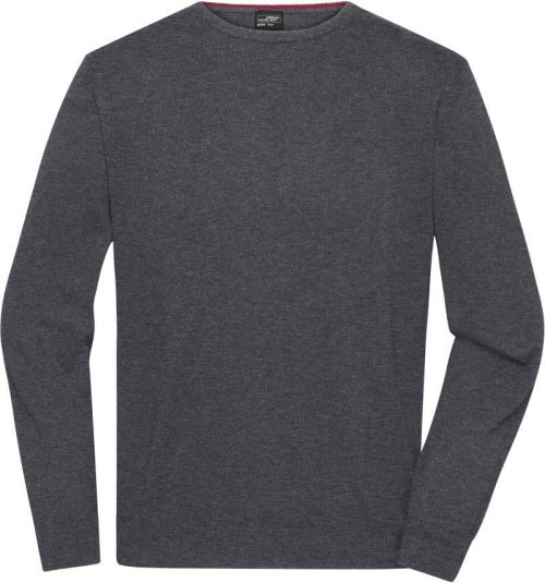 Herren Rundhals Pullover JN 1314 – Daiber in Anthracite Melange