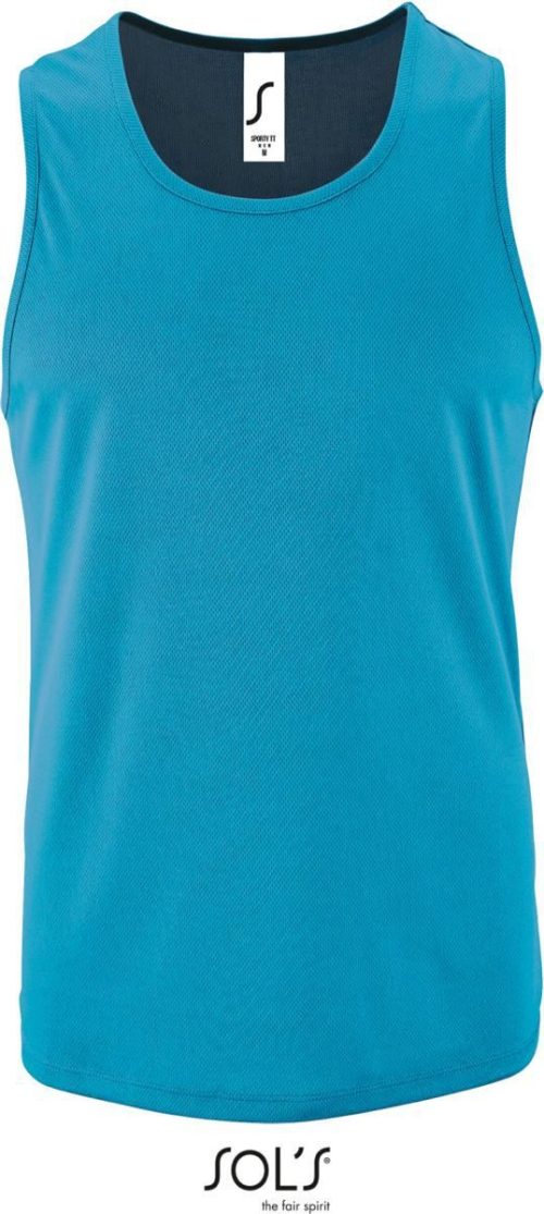 Herren Sport Shirt ärmellos Sporty TT Men – SOL'S in Aqua