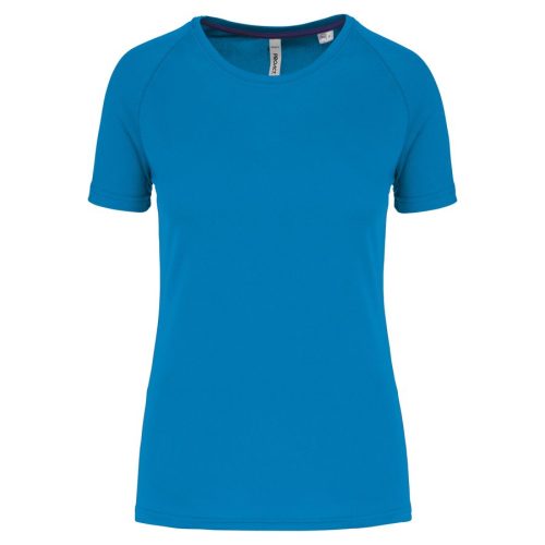 Damen-Sportshirt aus Recyclingmaterial mit Rundhalsausschnitt PA4013 – Proact in Aqua Blue