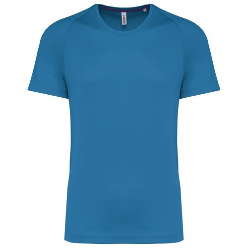 Herren-Sportshirt aus Recyclingmaterial mit Rundhalsausschnitt PA4012 – Proact in Aqua Blue