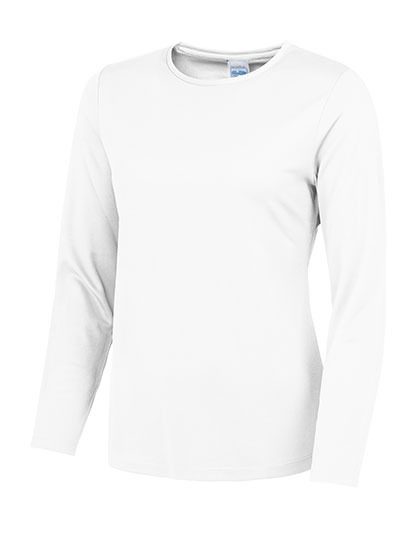 Women´s Long Sleeve Cool T – Just Cool in Arctic White