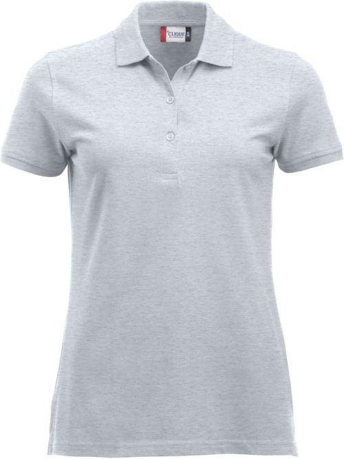 Schweres Damen Piqué Polo Classic Marion S/S – Clique in Ash