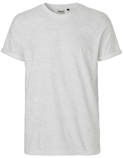 Herren Bio T-Shirt mit Umschlag O 60012 – Neutral in Ash Grey