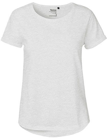 Damen Bio T-Shirt mit Umschlag O 80012 – Neutral in Ash Grey