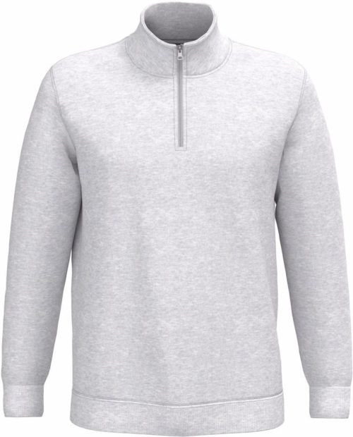 Sweater mit 1/4 Zip K 478 – Kariban in Ash Heather