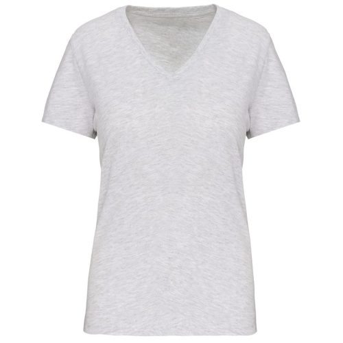 Damen-T-Shirt BIO150 IC mit V-Ausschnitt K3029IC – Kariban in Ash Heather