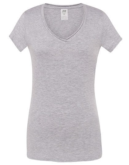 Ladies´ V-Neck Sicilia – JHK in Ash Melange