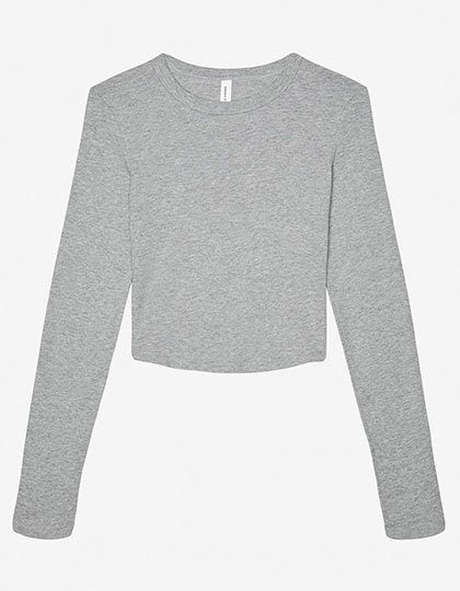 Women´s Micro Rib Long Sleeve Baby Tee – Bella+Canvas in Athletic Heather