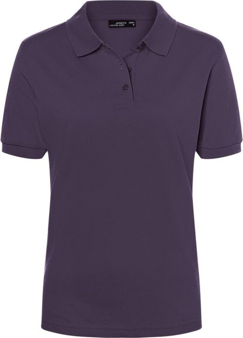 Damen Piqué Polo JN 71 – Daiber in Aubergine