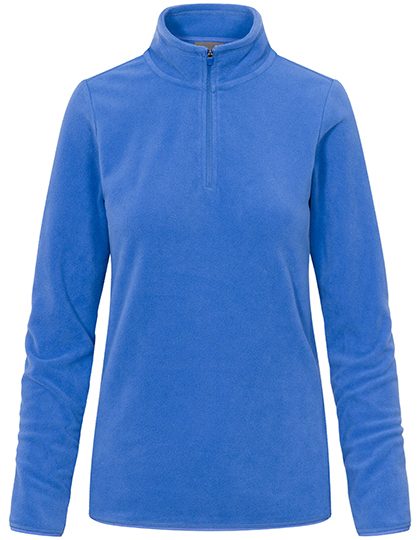 Women´s Recycled Fleece Troyer – Promodoro in Azur Blue