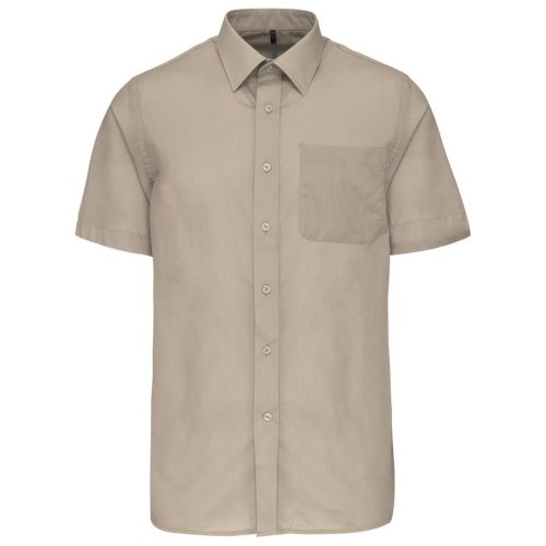 Popeline Hemd "Ace" kurzarm K 551 – Kariban in Beige