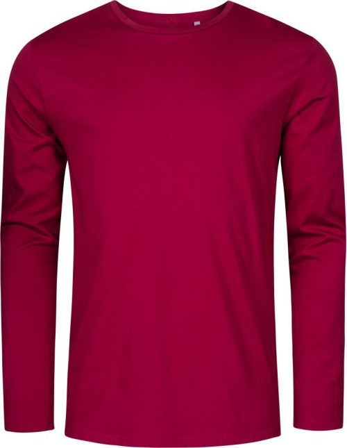 Herren T-Shirt langarm - X.O 1465 – Promodoro in Berry