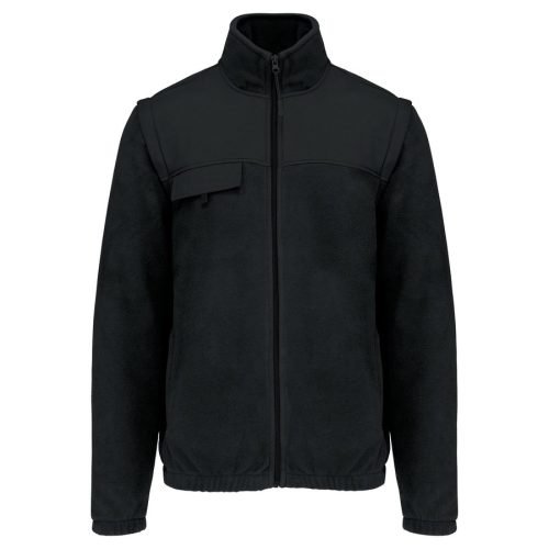 Fleecejacke mit abnehmbaren Ärmeln Herren WK9105 – WK in Black