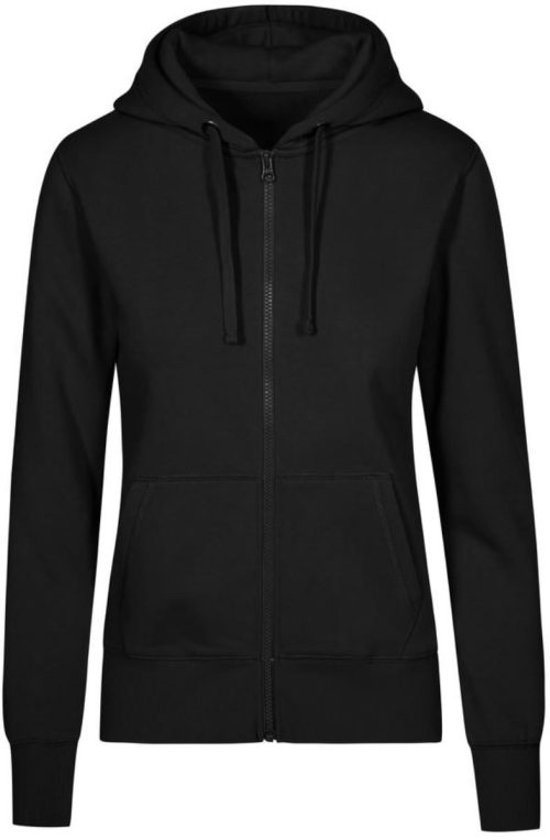 Damen Kapuzen Sweatjacke "X.O" 1751 – Promodoro in Black