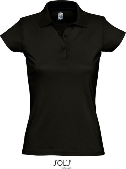 Damen Jersey Polo Prescott Women – SOL'S in Black
