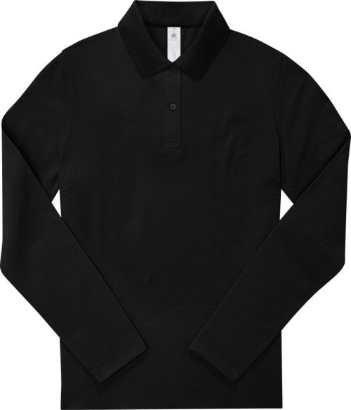 Schweres Damen Piqué Polo langarm My Polo 210 LSL /women – B&C in Black