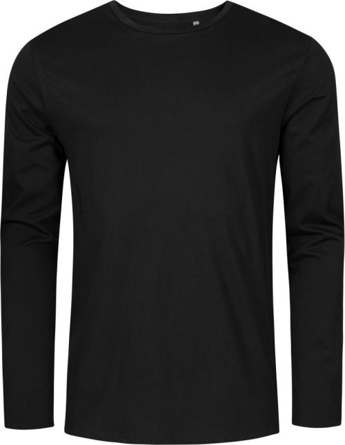 Herren T-Shirt langarm - X.O 1465 – Promodoro in Black
