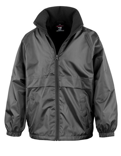 Junior Microfleece Lined Jacket – Result Core in Black