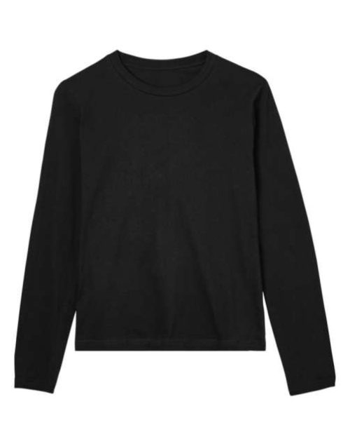 Womens Regular Long Sleeve Tee – True Blanks in Black