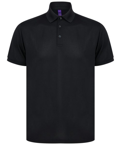 Recycled Polyester Polo Shirt – Henbury in Black