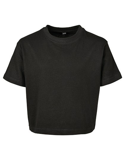 Girls Cropped Jersey Tee – Build Your Brand in Black