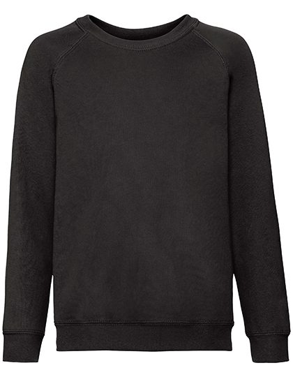 Kids´ Classic Raglan Sweat – Fruit of the Loom in Black