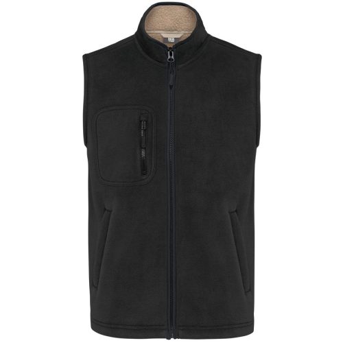 Bodywärmer aus Fleece mit Sherpa-Innenseite, Unisex WK610 – WK in Black