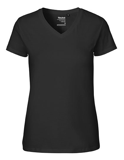 Ladies´ V-Neck T-Shirt – Neutral in Black