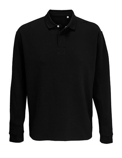 Unisex Polo Collar Sweatshirt Heritage – SOL´S in Black