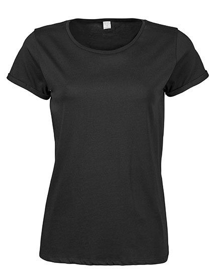 Women´s Roll-Up Tee – Tee Jays in Black