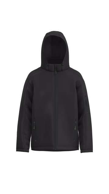 Men’s 3-Layer Detachable Hooded Softshell Jacket – Legend Classics in Black