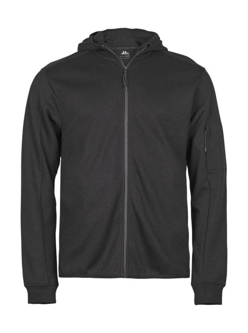 Athletic Hooded Full Zip Sweat – Tee Jays in Black