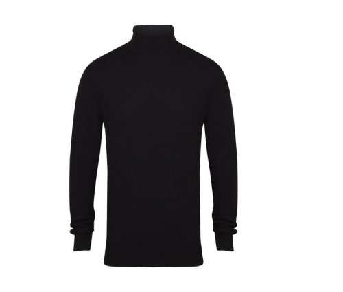 Men´s Roll Neck Jumper – Henbury in Black