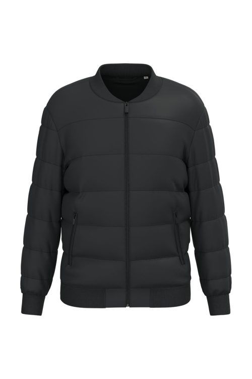 Unisex-Steppjacke mit Teddykragen NS613 – Native Spirit in Black