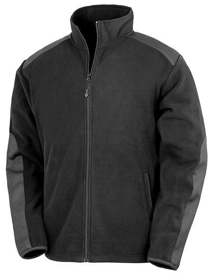 Recycled Heavy Duty Microfleece Jacket – Result Workguard in Black