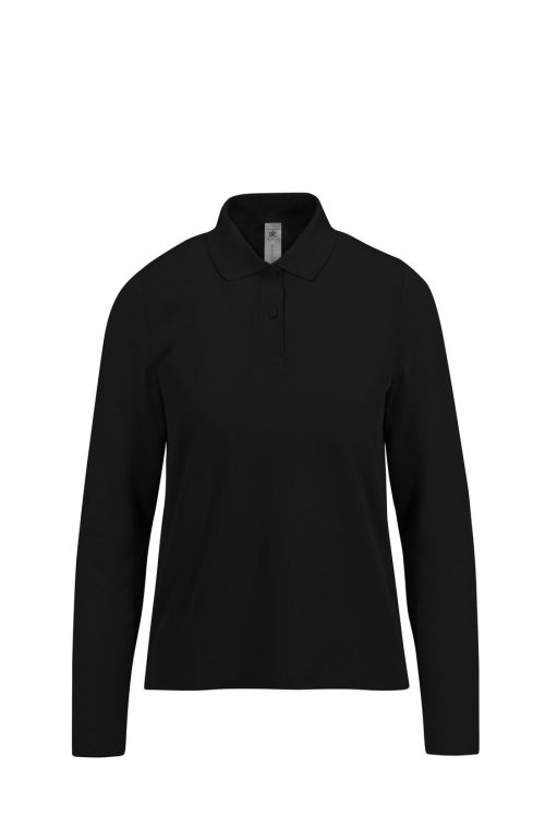 MY POLO 210 Damen mit langen Ärmeln PW464 – B&C in Black