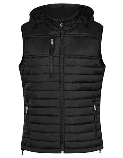 Women´s Hooded Performance Body Warmer – HRM in Black