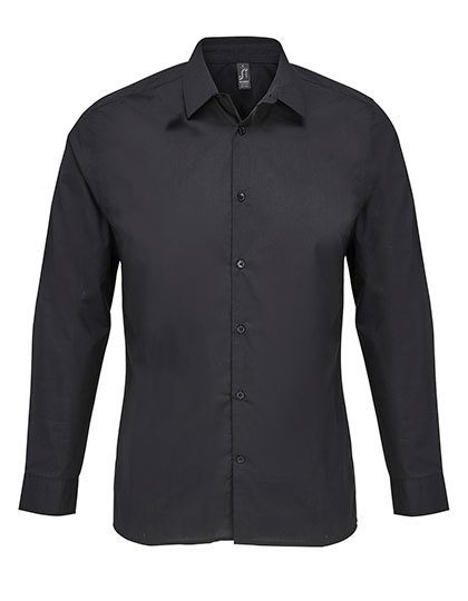 Men´s Poplin Shirt Long Sleeve Bailey – SOL´S in Black