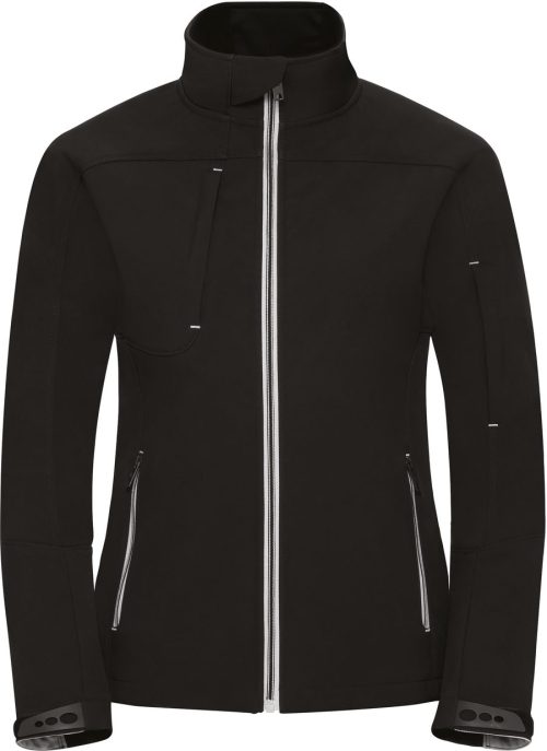 Ladies' Bionic-Finish® Softshell Jacket R-410F-0 – Russell in Black