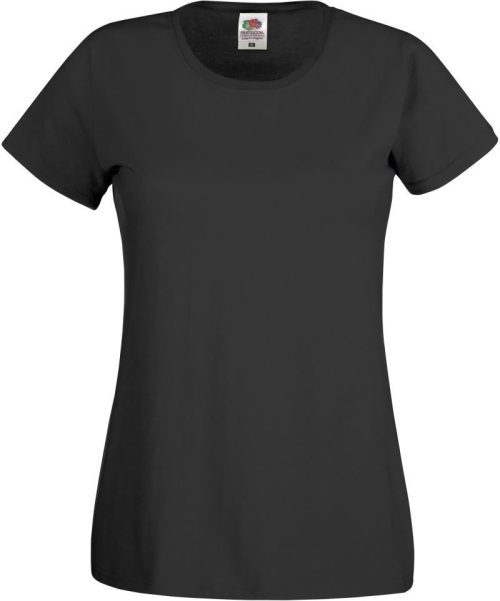 Damen T-Shirt Lady-Fit Original T – Fruit of the Loom in Black