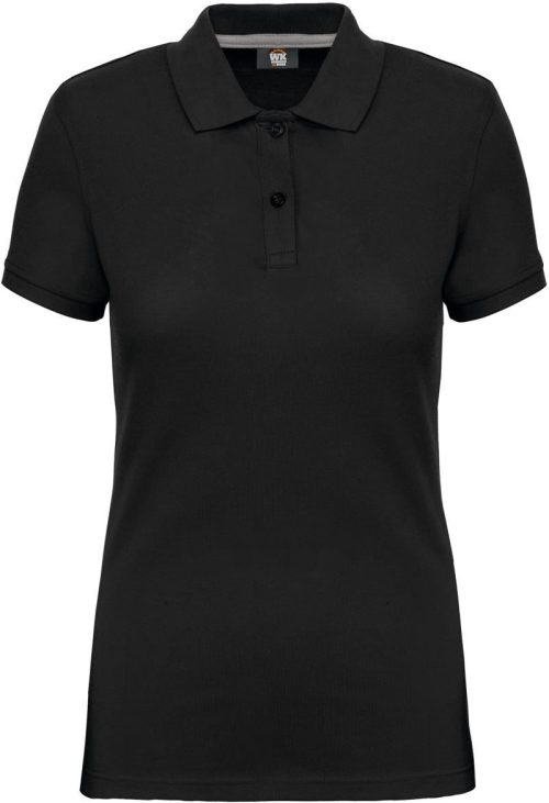 Schweres Damen Workwear Piqué Polo WK 275 – WK in Black