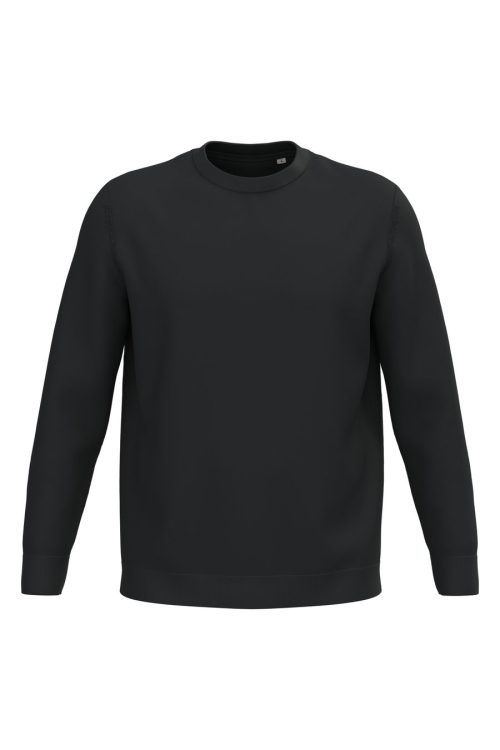 Herrenpullover mit Rundhalsausschnitt SP900 – Spasso in Black
