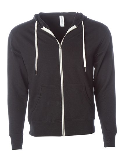 Unisex Midweight French Terry Zip Hood – Independent in Black
