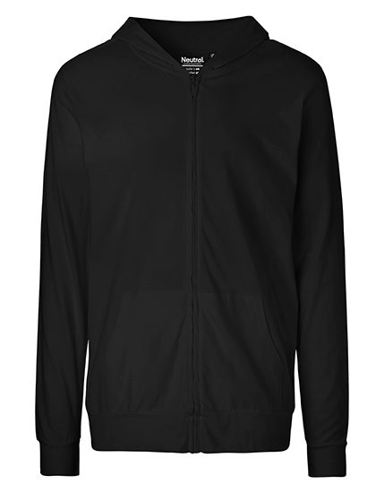 Unisex Jersey Hoodie With Zip – Neutral in Black