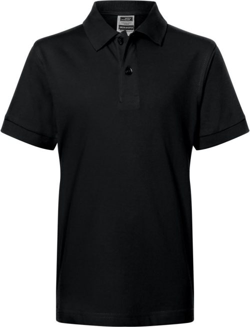Kinder Piqué Polo JN 70K – Daiber in Black