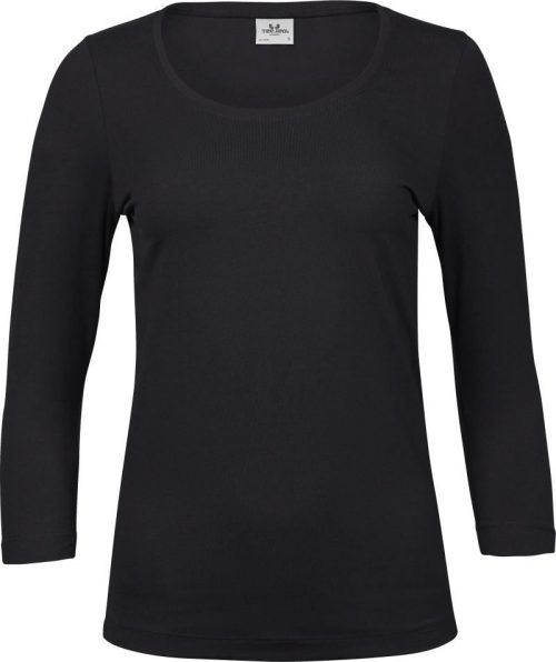 Damen Stretch T-Shirt 3/4 Arm TJ 460 – Tee Jays in Black