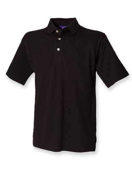 Classic Cotton Piqué Polo Shirt – Henbury in Black